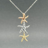 Estate 14K Tri - Color 0.32ctw G - H/VS2 - SI1 Diamond Starfish Pendant - Walter Bauman Jewelers