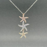 Estate 14K Tri - Color 0.32ctw G - H/VS2 - SI1 Diamond Starfish Pendant - Walter Bauman Jewelers