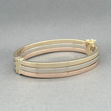 Estate 14K Tricolor Gold Bangle Bracelet - Walter Bauman Jewelers