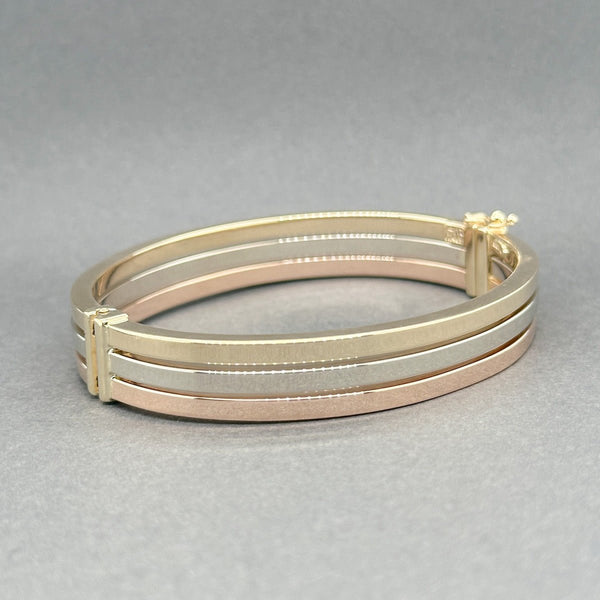 Estate 14K Tricolor Gold Bangle Bracelet - Walter Bauman Jewelers