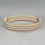 Estate 14K Tricolor Gold Bangle Bracelet - Walter Bauman Jewelers