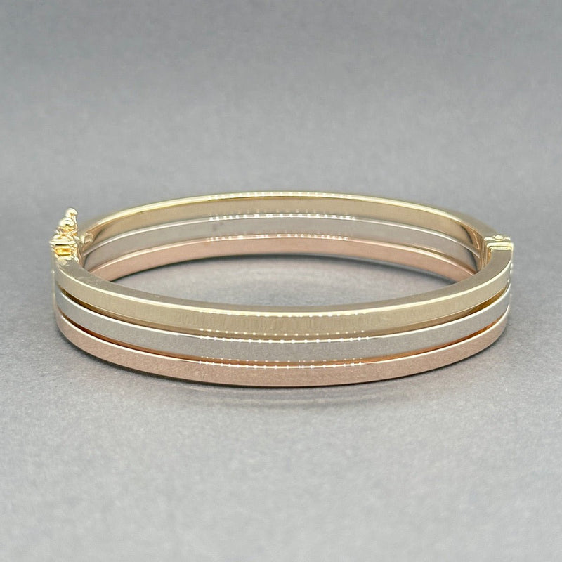 Estate 14K Tricolor Gold Bangle Bracelet - Walter Bauman Jewelers