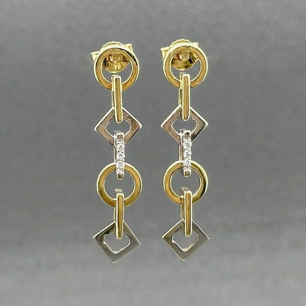 Estate 14K TT Gold 0.03ctw G/SI1 Diamond Dangle Earrings - Walter Bauman Jewelers