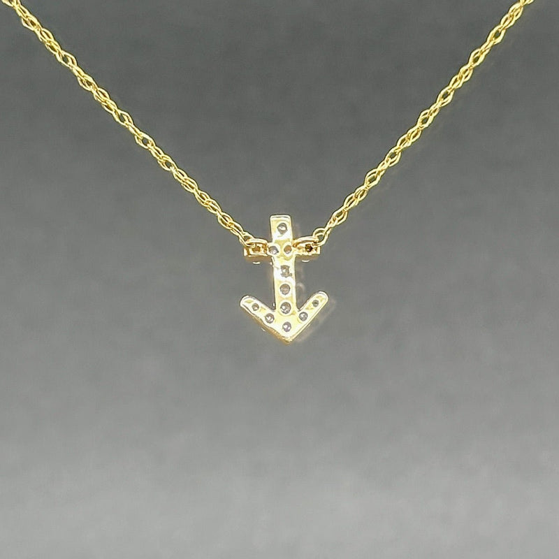 Estate 14K TT Gold 0.11ctw H/SI2 - I1 Diamond Anchor Pendant - Walter Bauman Jewelers