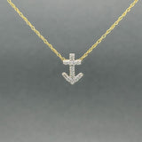 Estate 14K TT Gold 0.11ctw H/SI2 - I1 Diamond Anchor Pendant - Walter Bauman Jewelers