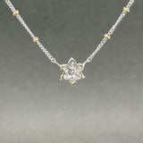 Estate 14K TT Gold 0.18ctw H-I/SI1-2 Diamond Flower Necklace - Walter Bauman Jewelers