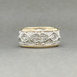 Estate 14K TT Gold 0.19ctw H - I/SI1 Diamond Flower Ring - Walter Bauman Jewelers