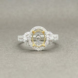 Estate 14K TT Gold 0.21ctw G-H/SI1-2 Diamond Eng. Ring Mounting - Walter Bauman Jewelers