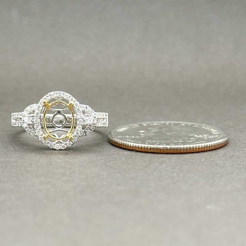 Estate 14K TT Gold 0.21ctw G-H/SI1-2 Diamond Eng. Ring Mounting - Walter Bauman Jewelers