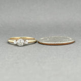 Estate 14K TT Gold 0.25ctw G - I/VS2 - SI2 Diamond Eng. Ring - Walter Bauman Jewelers