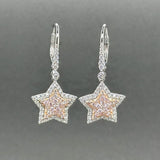 Estate 14K TT Gold 0.88ctw G - H/SI1 - 2 Diamond Star Drop Earrings - Walter Bauman Jewelers