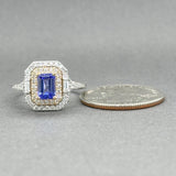 Estate 14K TT Gold 0.97ct Tanzanite & 0.51ctw G - H/SI2 - I1 Diamond Ring - Walter Bauman Jewelers