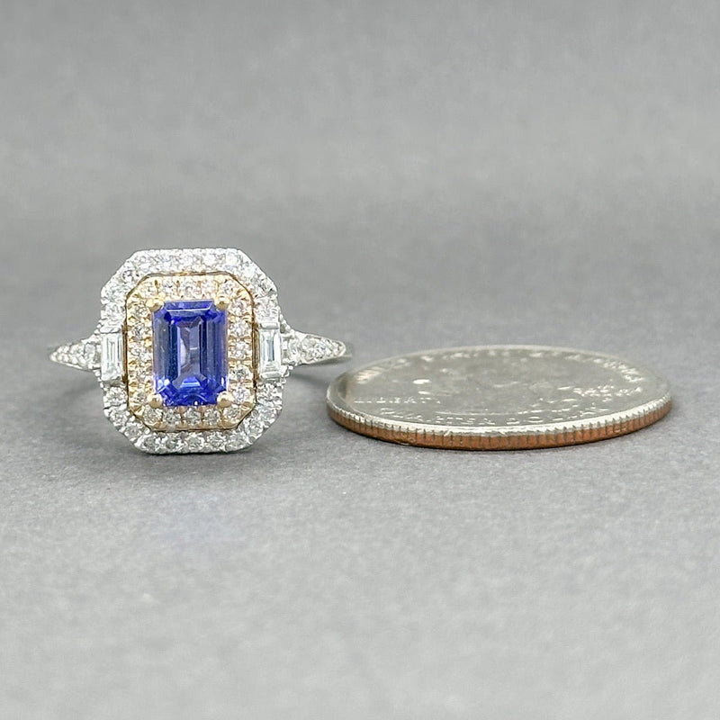 Estate 14K TT Gold 0.97ct Tanzanite & 0.51ctw G - H/SI2 - I1 Diamond Ring - Walter Bauman Jewelers