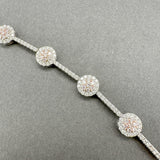 Estate 14K TT Gold 1.14ctw G - H & Light Pink/VS2 - SI1 Diamond Line Bracelet - Walter Bauman Jewelers