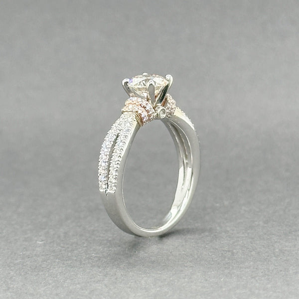 Estate 14K TT Gold 1.23ctw G - J/VS2 - SI2 Diamond Eng. Ring GIA - Walter Bauman Jewelers