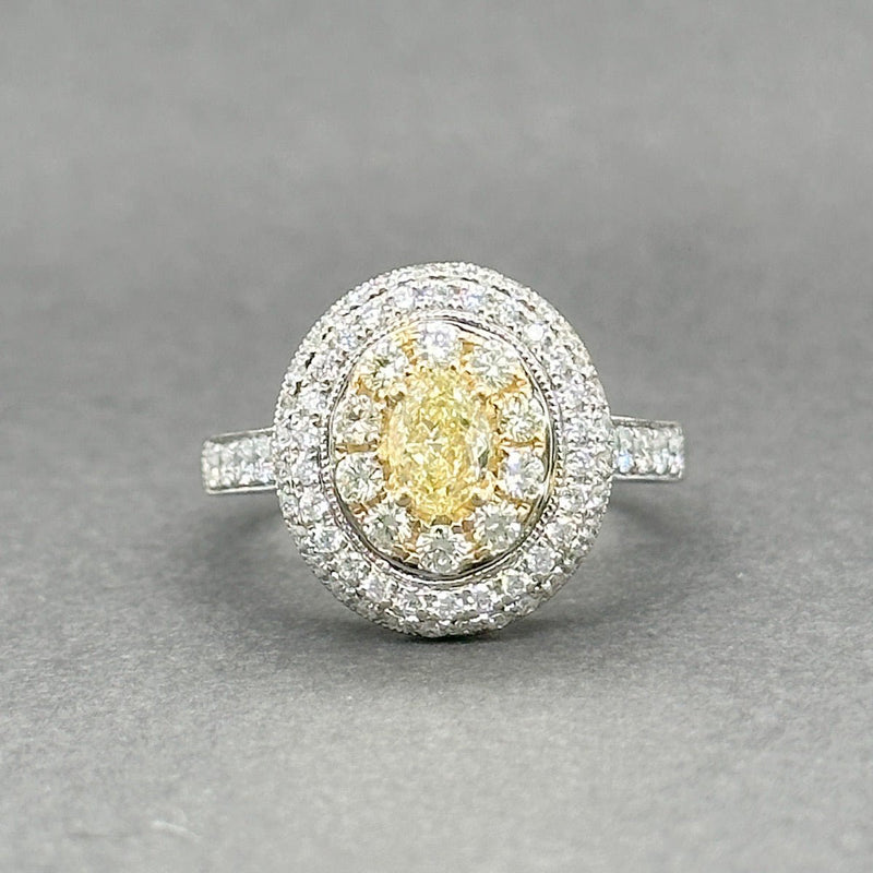 Estate 14K TT Gold 1.37ctw Fancy Yellow - G - L/VS1 - SI2 Diamond Ring - Walter Bauman Jewelers