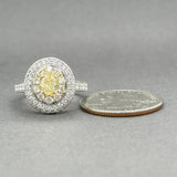 Estate 14K TT Gold 1.37ctw Fancy Yellow - G - L/VS1 - SI2 Diamond Ring - Walter Bauman Jewelers