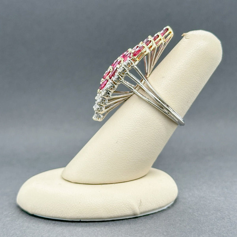 Estate 14K TT Gold 1.62ctw Ruby & 0.92ctw G - H/SI1 - 2 Diamond Cocktail Ring - Walter Bauman Jewelers