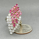 Estate 14K TT Gold 1.62ctw Ruby & 0.92ctw G - H/SI1 - 2 Diamond Cocktail Ring - Walter Bauman Jewelers