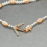 Estate 14K TT Gold 1.92ctw H - I/SI1 - 2 Diamond Line Bracelet - Walter Bauman Jewelers