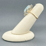 Estate 14K TT Gold 2.45ct Aquamarine & 0.30ctw G - H/VS2 - SI1 Diamond Ring - Walter Bauman Jewelers