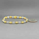 Estate 14K TT Gold 2.88ctw Fancy Yellow & H - I/VS2 - I1 Diamond Link Bracelet - Walter Bauman Jewelers