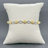 Estate 14K TT Gold 2.88ctw Fancy Yellow & H - I/VS2 - I1 Diamond Link Bracelet - Walter Bauman Jewelers