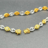 Estate 14K TT Gold 2.88ctw Fancy Yellow & H - I/VS2 - I1 Diamond Link Bracelet - Walter Bauman Jewelers