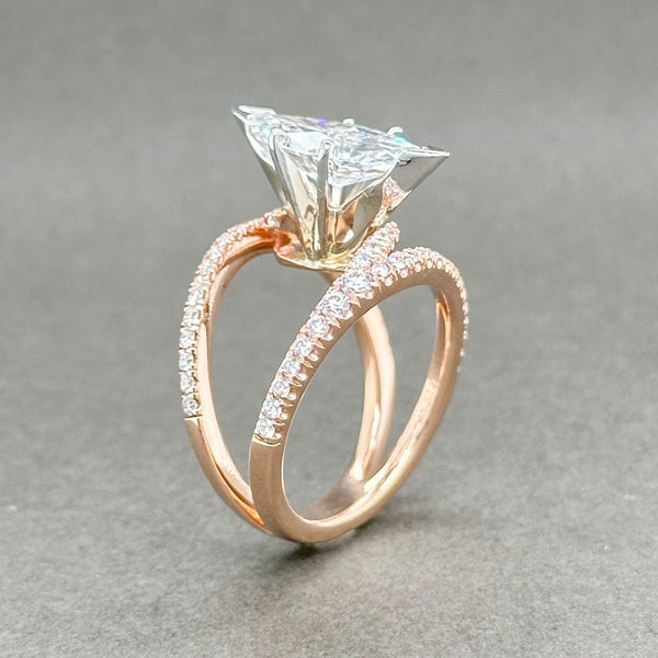 Estate 14K TT Gold 3.28ctw D-I/VVS1-SI2 Diamond Eng. Ring GIA - Walter Bauman Jewelers