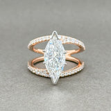 Estate 14K TT Gold 3.28ctw D-I/VVS1-SI2 Diamond Eng. Ring GIA - Walter Bauman Jewelers