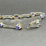 Estate 14K TT Gold 3.52ctw Tanzanite & 0.34ctw G-H/SI1-2 Diamond Bracelet - Walter Bauman Jewelers