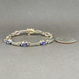 Estate 14K TT Gold 3.52ctw Tanzanite & 0.34ctw G-H/SI1-2 Diamond Bracelet - Walter Bauman Jewelers