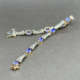 Estate 14K TT Gold 3.52ctw Tanzanite & 0.34ctw G-H/SI1-2 Diamond Bracelet - Walter Bauman Jewelers