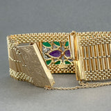 Estate 14K TT Gold 9.26ctw Chalcedony & Amethyst & 0.85ctw G - H/SI1 - 2 Diamond Bracelet - Walter Bauman Jewelers