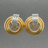 Estate 14K TT Gold Button Earrings - Walter Bauman Jewelers