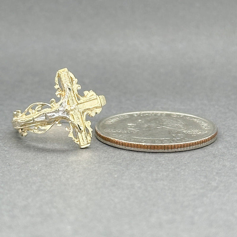 Estate 14K TT Gold Crucifix Ring - Walter Bauman Jewelers