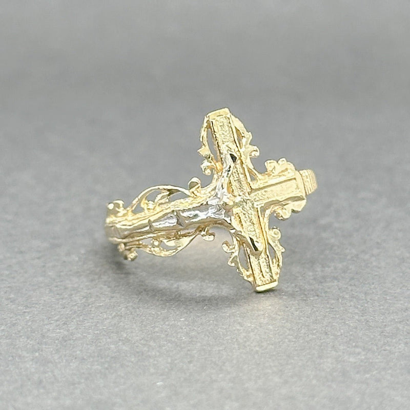 Estate 14K TT Gold Crucifix Ring - Walter Bauman Jewelers