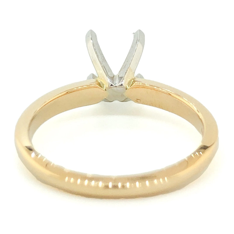 Estate 14K TT Gold Solitaire Engagement Ring Mount - Walter Bauman Jewelers