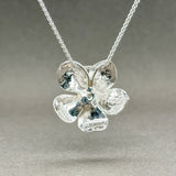 Estate 14K W Gold 0.07ct G/I1 Diamond Flower Pendant - Walter Bauman Jewelers