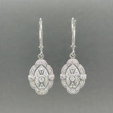 Estate 14K W Gold 0.12ctw G - H/VS2 - SI2 Diamond Dangle Earrings - Walter Bauman Jewelers