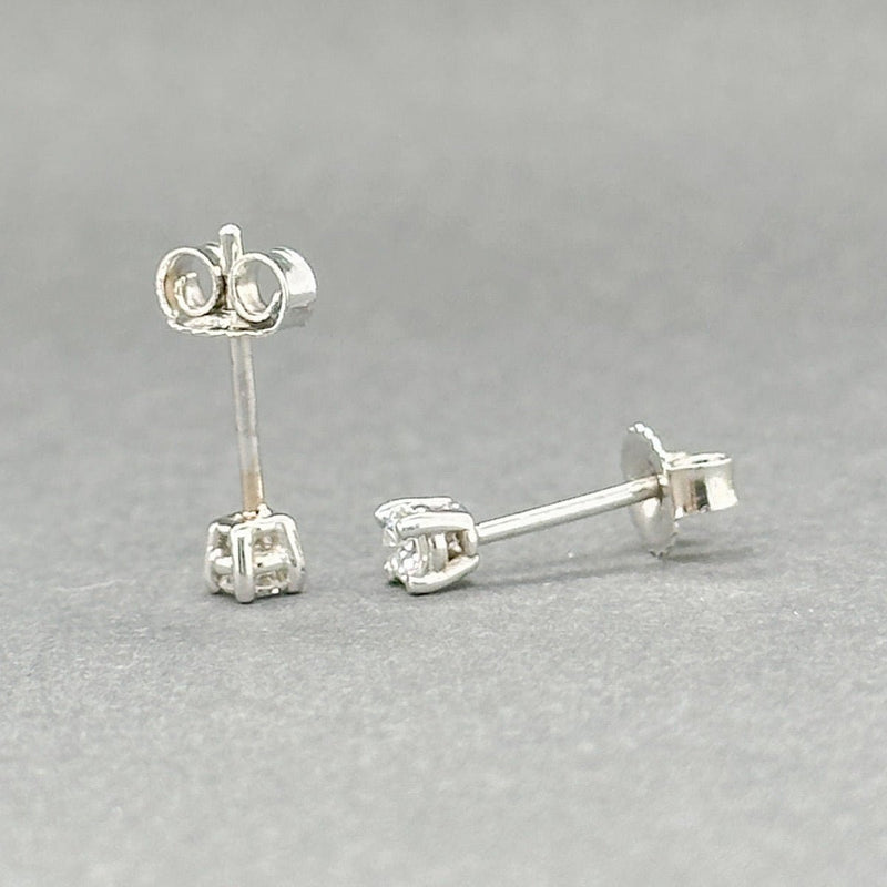 Estate 14K W Gold 0.13ctw H/SI1 - 2 Diamond Stud Earrings - Walter Bauman Jewelers