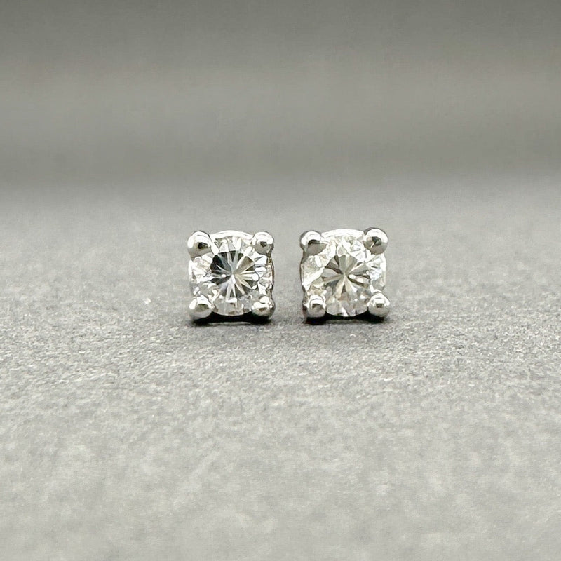 Estate 14K W Gold 0.13ctw H/SI1 - 2 Diamond Stud Earrings - Walter Bauman Jewelers