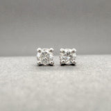 Estate 14K W Gold 0.14ctw G/SI1 - 2 Diamond Stud Earrings - Walter Bauman Jewelers