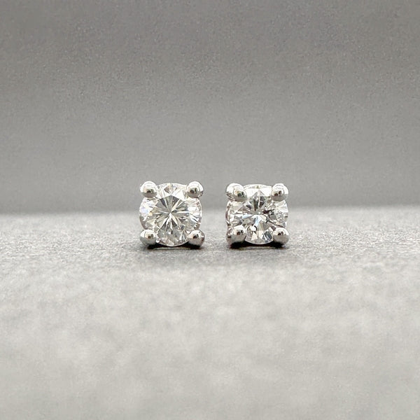 Estate 14K W Gold 0.14ctw G/SI1 - 2 Diamond Stud Earrings - Walter Bauman Jewelers