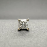 Estate 14K W Gold 0.15ct H/I1 Princess Cut Diamond Single Earring - Walter Bauman Jewelers