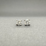 Estate 14K W Gold 0.15ctw F - G/SI2 - I1 Diamond Stud Earrings - Walter Bauman Jewelers