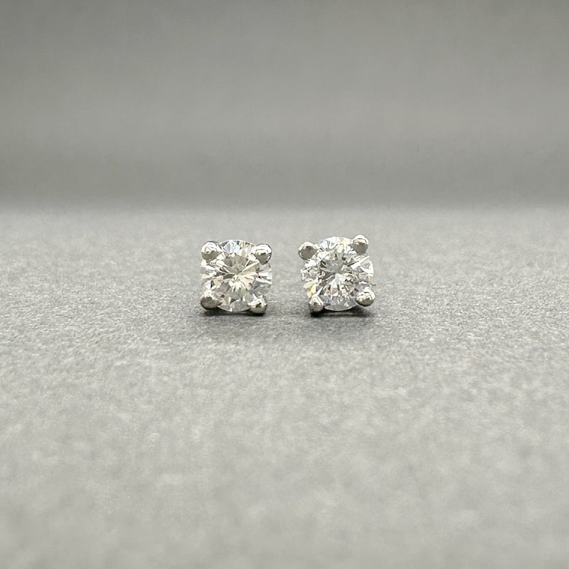 Estate 14K W Gold 0.15ctw F - G/SI2 - I1 Diamond Stud Earrings - Walter Bauman Jewelers