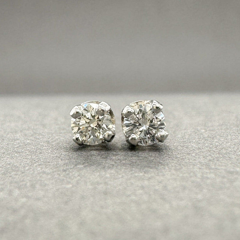 Estate 14K W Gold 0.15ctw G - H/SI1 - 2 Diamond Stud Earrings - Walter Bauman Jewelers