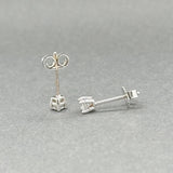 Estate 14K W Gold 0.15ctw G/SI2 Diamond Stud Earrings - Walter Bauman Jewelers