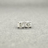 Estate 14K W Gold 0.15ctw H/SI1 Diamond Stud Earrings - Walter Bauman Jewelers